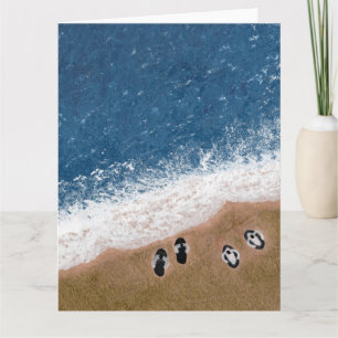 Flip Flops on the Beach Sand Card