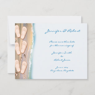 Flip Flops on the Beach Save the Date Card