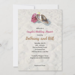 Flip Flops on the Beach Shower Invitation