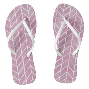 Flip Flops - Pink Stripe Pattern