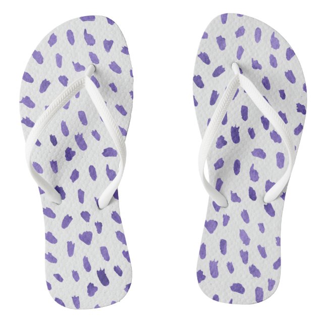 Flip Flops - Purple Pattern (Footbed)