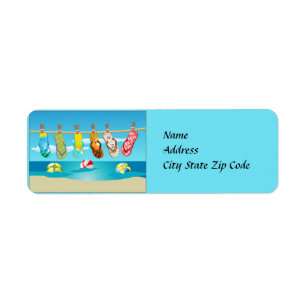 Flip Flops Summer Address Label