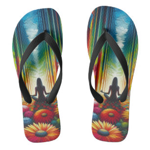 Flip Flops. Unique colourful flower bed disign Flops