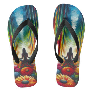 Flip Flops. Unique colourful flower bed disign Flops