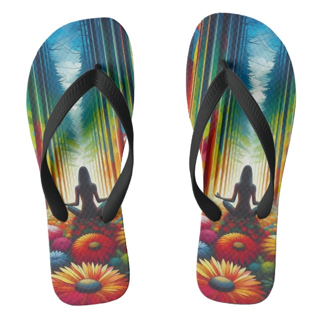 Flip Flops. Unique colourful flower bed disign Flops (Footbed)