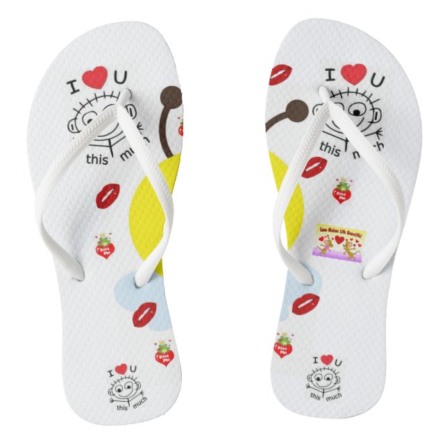 Flip Flops Valentine's Day (Footbed)