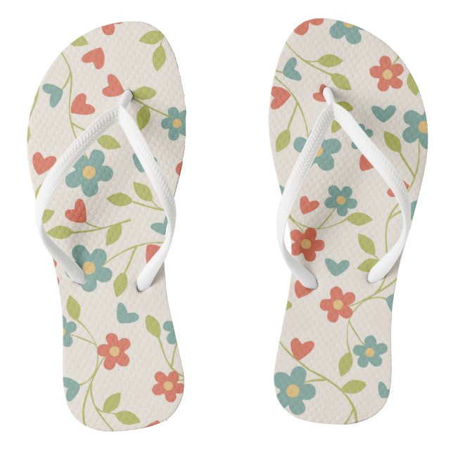 Flip Flops with Flowers (Footbed)