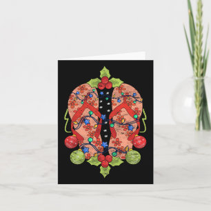 Flip Flops Xmas Lights Summer Tropical Christmas I Card