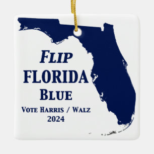 Flip Florida Blue in 2024 Ceramic Ornament