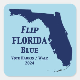 Flip Florida Blue in 2024 Square Sticker