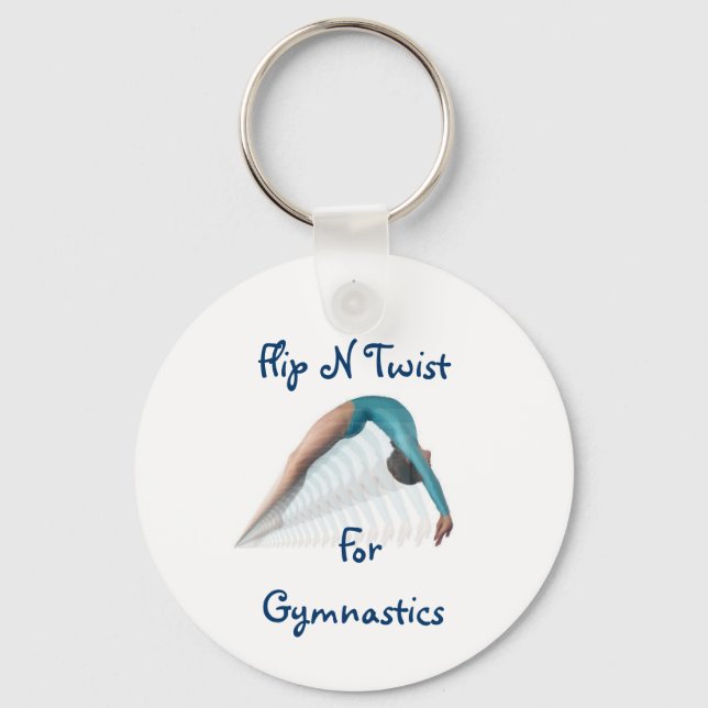 Flip N Twist,  For Gymnastics Keychain (Front)