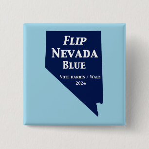 Flip Nevada Blue in 2024 2 Inch Square Button