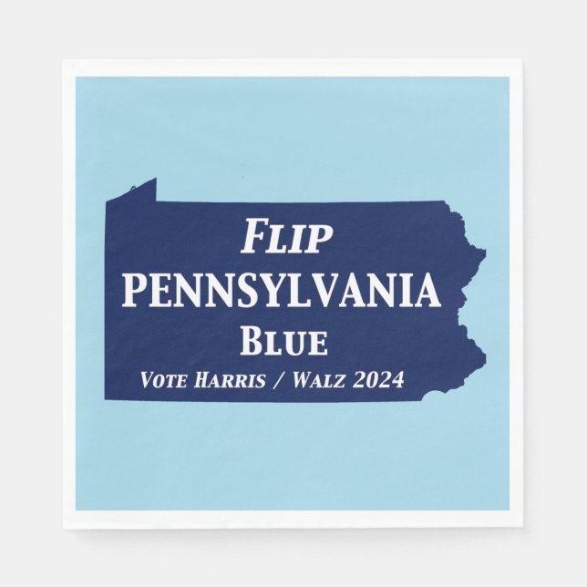 Flip Pennsylvania Blue in 2024 Napkin (Front)