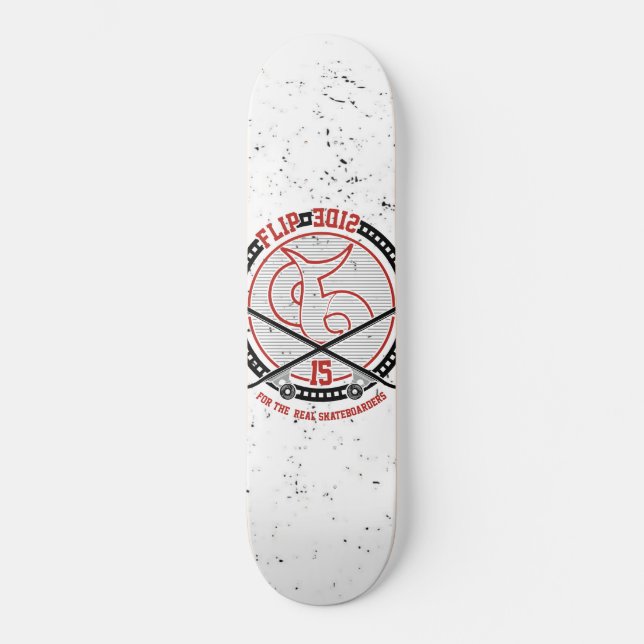Flip Side For The Real Skateboarders Skateboard (Front)