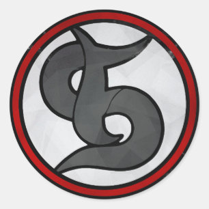 FLIP SIDE TEX PRO BG CLASSIC ROUND STICKER