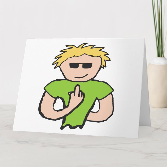 Flip The Bird Card (Front)
