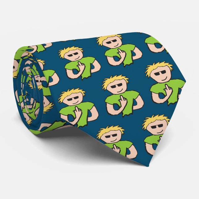 Flip The Bird Tie (Rolled)