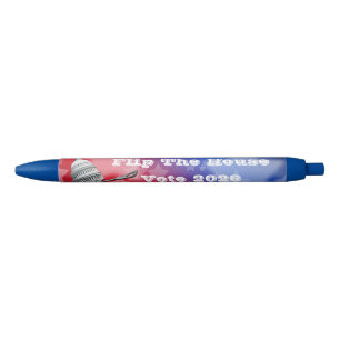 Flip The House Vote Blue 2026 Black Ink Pen