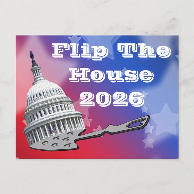 Flip The House Vote Blue 2026 Holiday Postcard (Front)