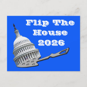 Flip The House Vote Blue 2026 Postcard