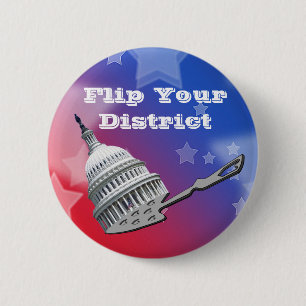 Flip Your District Vote 2026 2 Inch Round Button