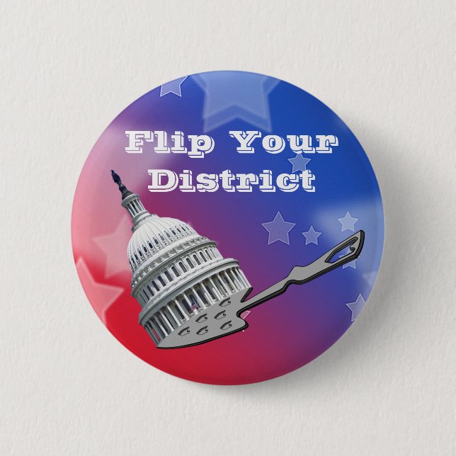 Flip Your District Vote 2026 2 Inch Round Button (Front)