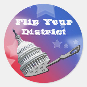 Flip Your District Vote 2026 Classic Round Sticker