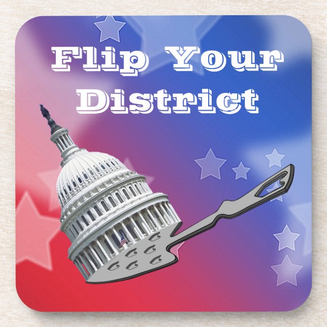 Flip Your District Vote 2026 Coaster (Front)