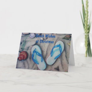 "FLIP YOUR FLOPS" CHRISTMAS GREETING HOLIDAY CARD