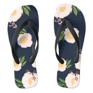 Flipflop Sandals Baby Pink Cosmos on Navy