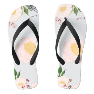 Flipflop Sandals Baby Pink Cosmos on White