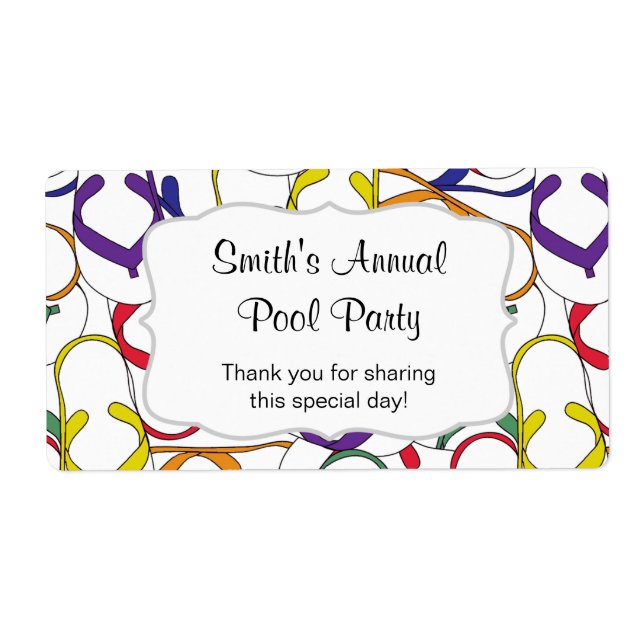 Flipflops Water Bottle en faveur - customisez-le ! (Devant)