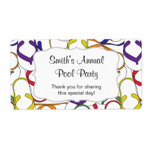 Flipflops Water Bottle favour - customize it!