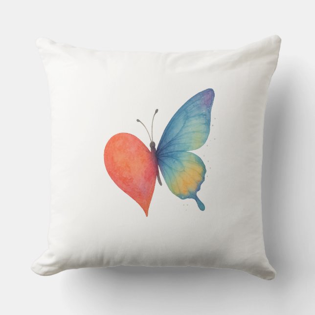 Flipped Hearts  Throw Pillow (Front)