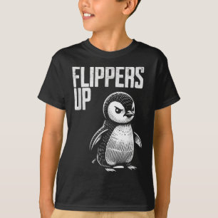 Flippers Up Penguin Resistance Subtle Anti Protest T-Shirt
