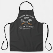 Flippin Awesome Dad BBQ Father Personalized Apron (Front)