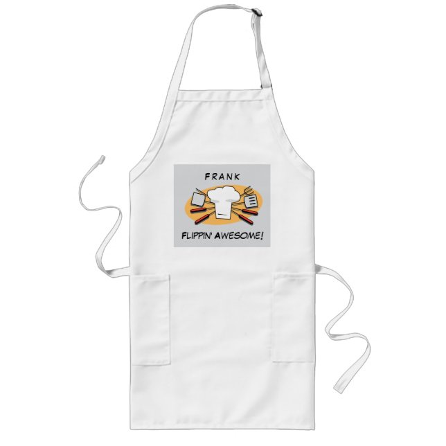 Flippin Awesome Personalized Long Apron (Front)