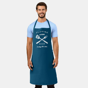 Flipping Awesome Dad Father's Day Personalize Name Apron