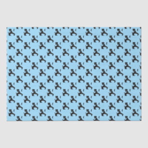 Flipping Gymnast Silhouette on Blue Tissue Paper