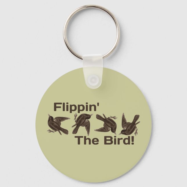 Flipping the Bird Keychain (Front)