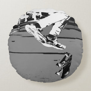 Flipping the Board  Round Pillow