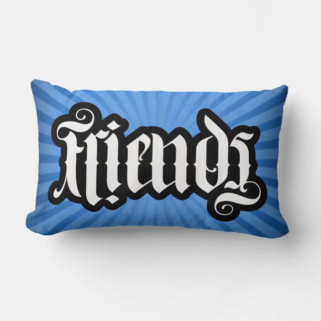 FlipScript Ambigram Lumbar Pillow (Front)