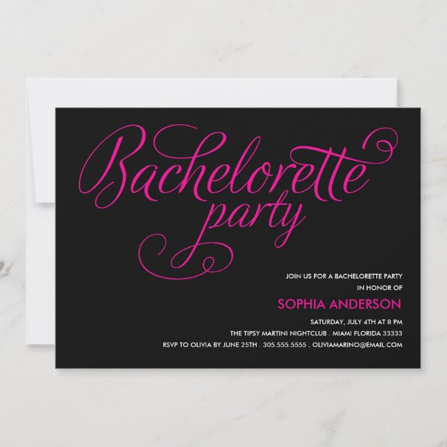 FLIRT  | BACHELORETTE PARTY INVITATION (Front)