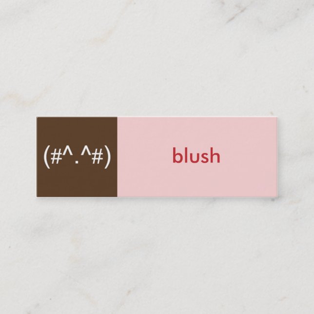 Flirt carte rose brun rougir émoticône message tex (Devant)