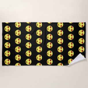 flirt emoji beach towel
