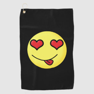 flirt emoji golf towel