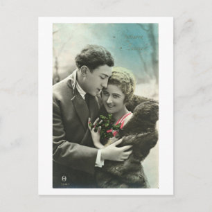 Flirt Français - Carte Postale d'Amour Romantique 