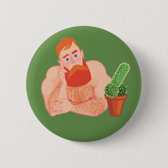 Flirtatious Guy 2 Inch Round Button (Front)