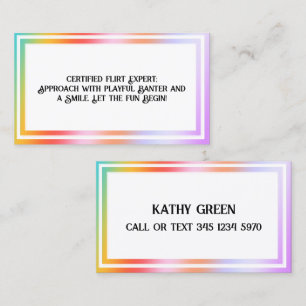 Flirting Hologram Business Card