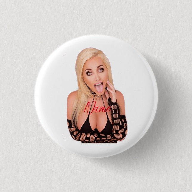 Flirty blonde Thunder_Cove 1 Inch Round Button (Front)